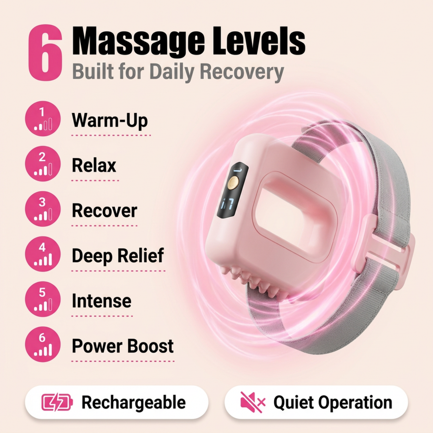 FlexRelief™ Hands-Free Muscle Recovery Massager